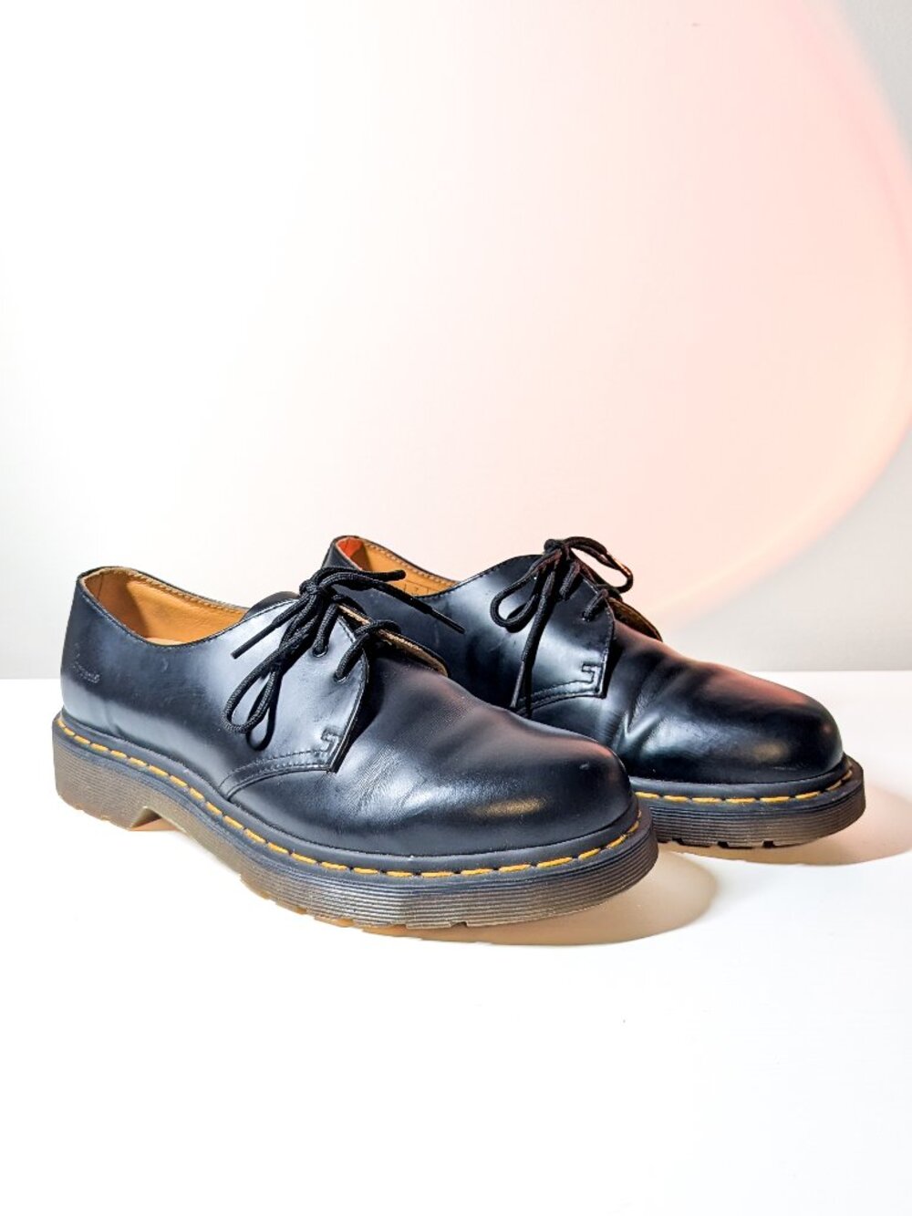 Dr. Martens 1461 Black Leather Oxford Shoes Size 8M/W9 3-Eye Smooth Y2K Punk